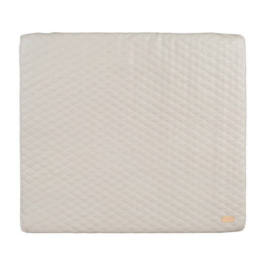 Wickelauflage 'Luxe' 85x75, abwischbares PU-Leder, Design 'Greyish gesteppt' – Freisteller (1/4)
