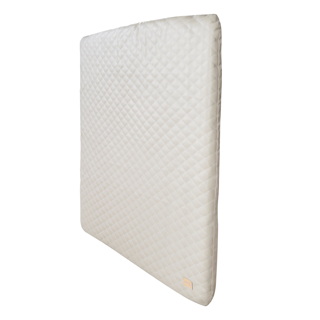 Wickelauflage 'Luxe' 85x75, abwischbares PU-Leder, Design 'Greyish gesteppt' – Freisteller (3/4)