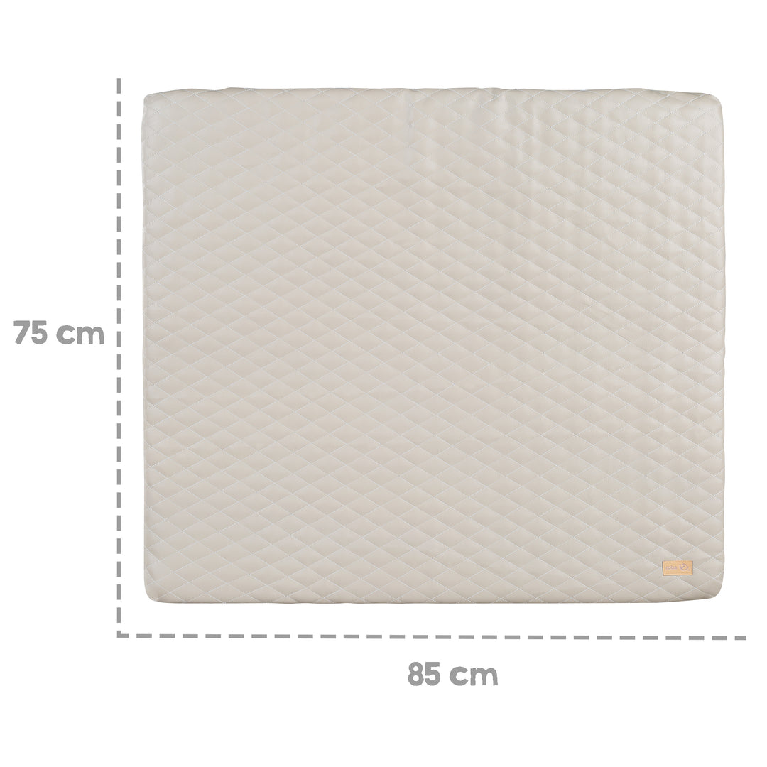 Wickelauflage 'Luxe' 85x75, abwischbares PU-Leder, Design 'Greyish gesteppt' – Infografik (4/4)