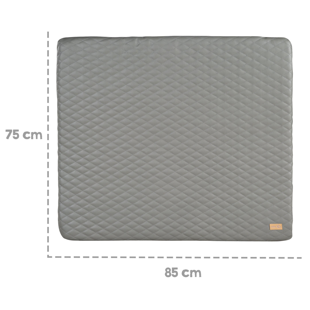 Matelas à langer 'Luxe' 85x75, essuyable similicuir PU, design 'Stone matelassé' – Infographie (4/4)