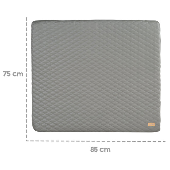 Matelas à langer 'Luxe' 85x75, essuyable similicuir PU, design 'Stone matelassé' – Infographie (4/4)