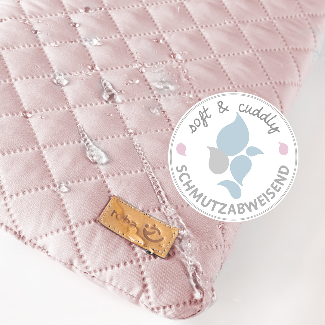 Changing Pad Soft 'roba Style', 85 x 75 cm, Wipeable, Pink/Mauve – Infographic (5/7)