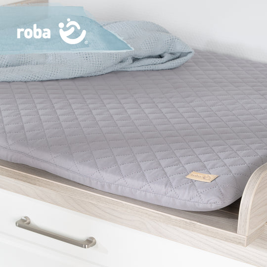Matelas à langer soft 'roba Style', 85 x 75 cm, essuyable, gris argenté – Photo d'ambiance (4/7)