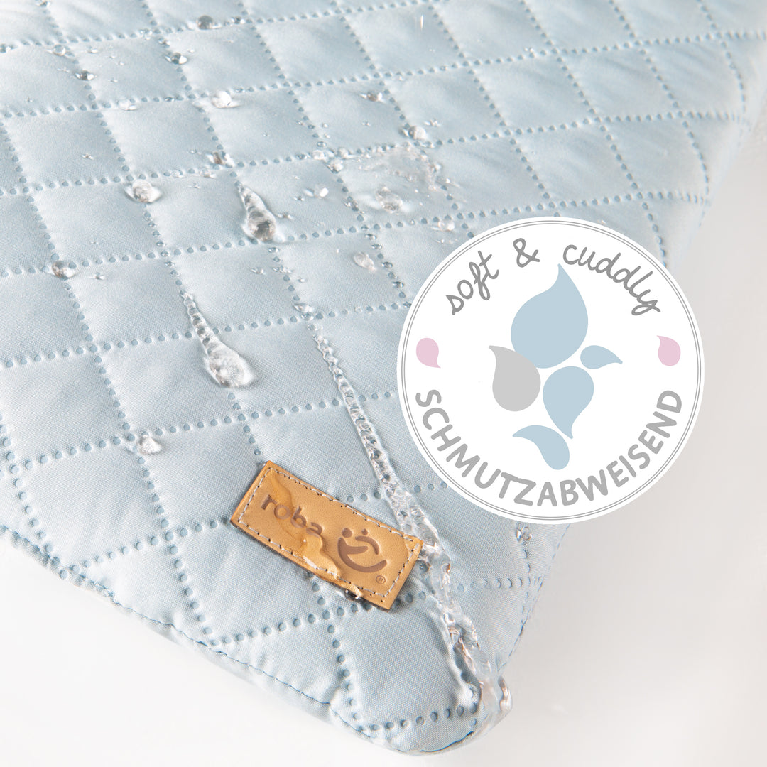 Wickelauflage soft 'roba Style', 85 x 75 cm, abwischbar, hellblau/sky – Infografik (7/7)