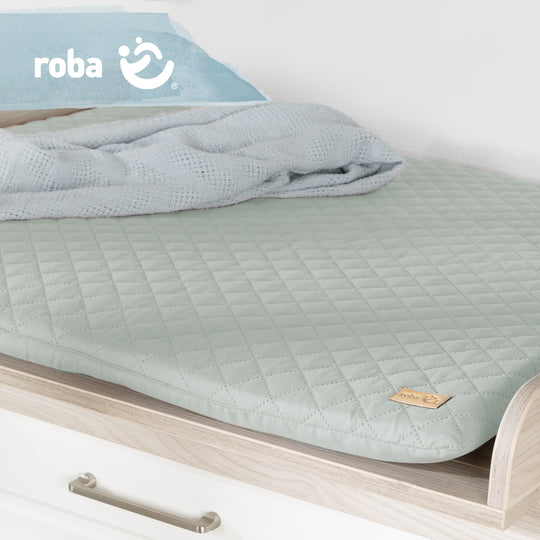 Wickelauflage soft 'roba Style' 85x75 cm, abwischbar, frosty green – Infografik (4/7)