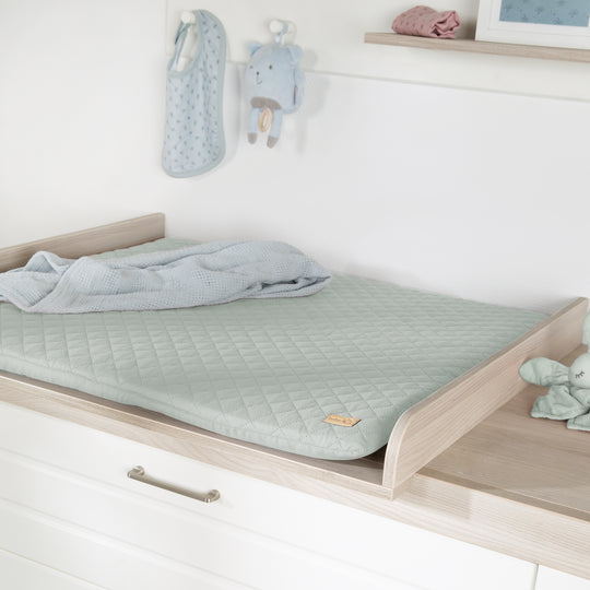 Wickelauflage soft 'roba Style' 85x75 cm, abwischbar, frosty green – Milieubild (2/7)