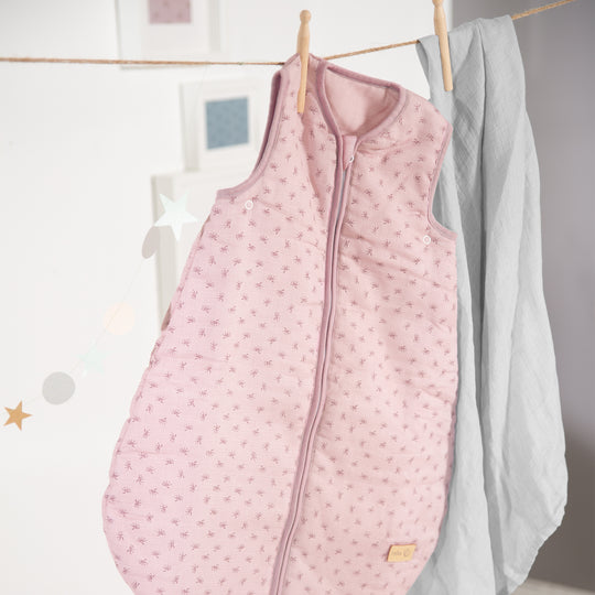 Organic Schlafsack 'Lil Planet' - 70 - 110 cm - Bio-Musselin (GOTS) - Rosa / Mauve – Milieubild (2/8)