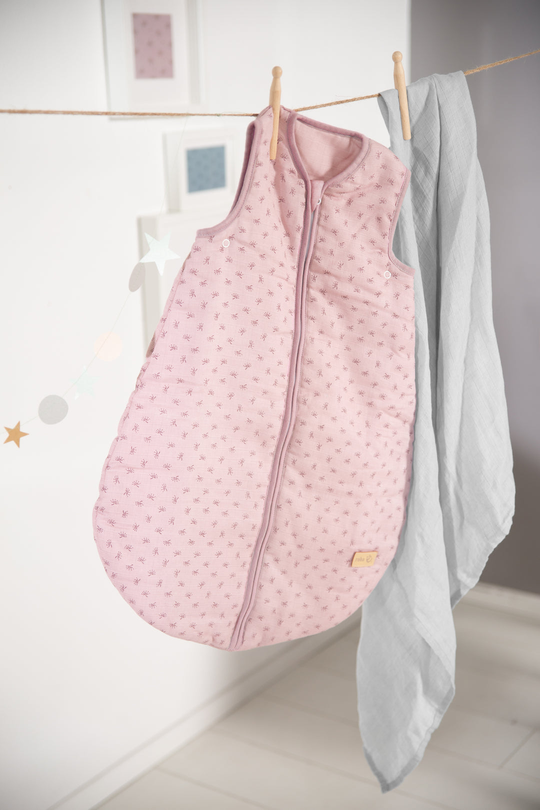 Organic Schlafsack 'Lil Planet' - 70 - 110 cm - Bio-Musselin (GOTS) - Rosa / Mauve – Sonderbild (7/8)