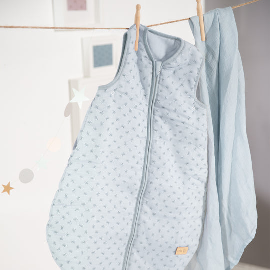 Organic Schlafsack 'Lil Planet' - 70 - 110 cm - Bio-Musselin (GOTS) - Hellblau – Infografik (4/6)