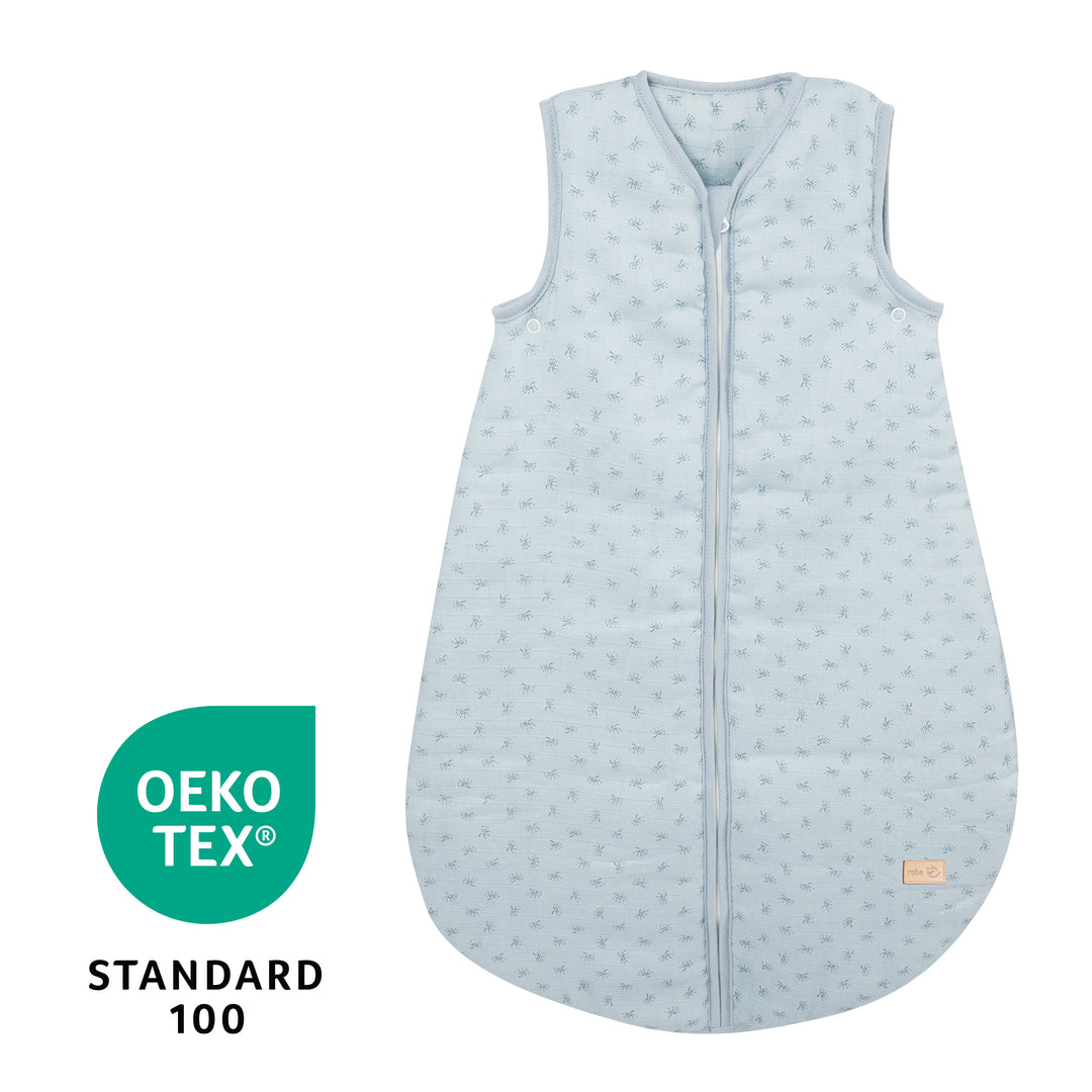 Organic Schlafsack 'Lil Planet' - 70 - 110 cm - Bio-Musselin (GOTS) - Hellblau – Infografik (6/6)