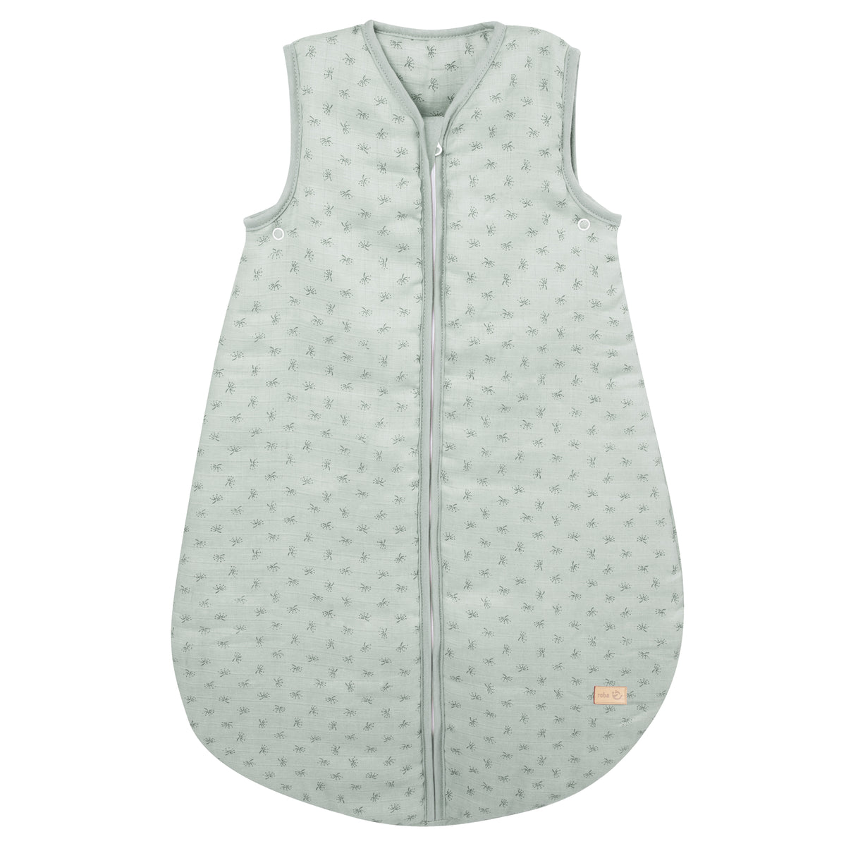 Organic Schlafsack 'Lil Planet' frosty green, 70 - 110 cm, aus Bio-Musselin (GOTS) – Freisteller (1/7)