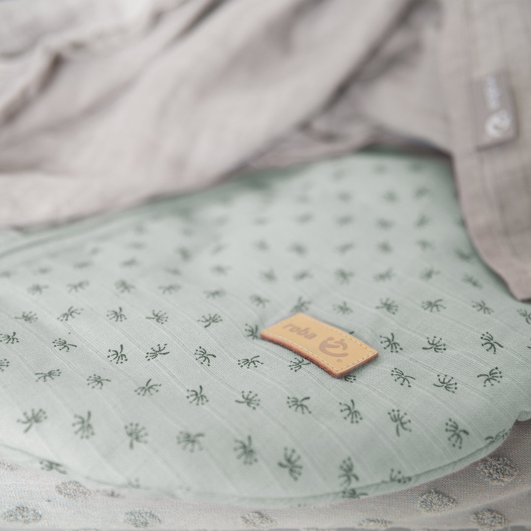 Organic Schlafsack 'Lil Planet' frosty green, 70 - 110 cm, aus Bio-Musselin (GOTS) – Infografik (5/7)