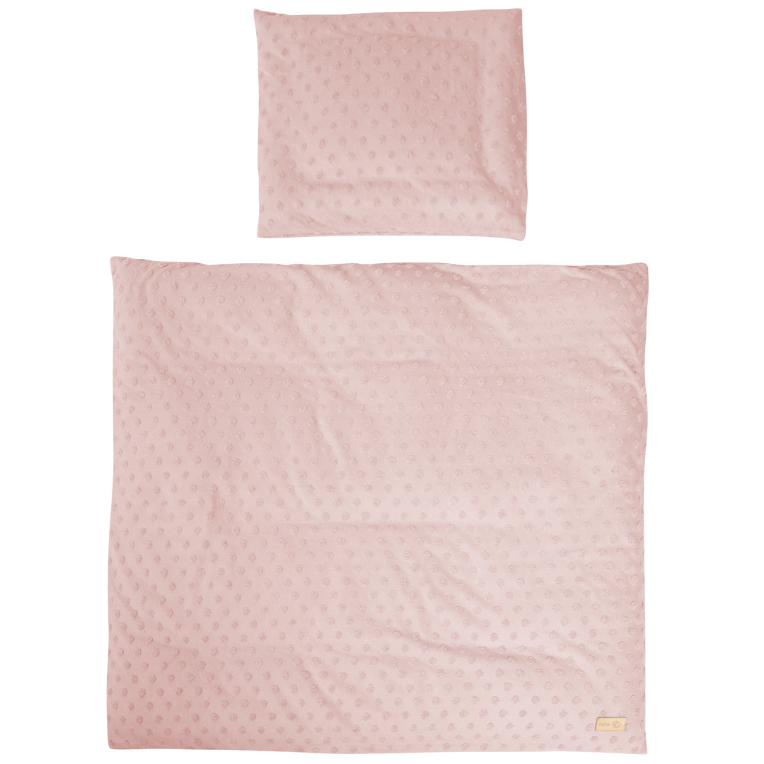 Organic Wiegenbettwäsche 'Lil Planet', 2-tlg, rosa/mauve, 80 x 80 cm, Jersey GOTS zertifiziert – Freisteller (1/8)