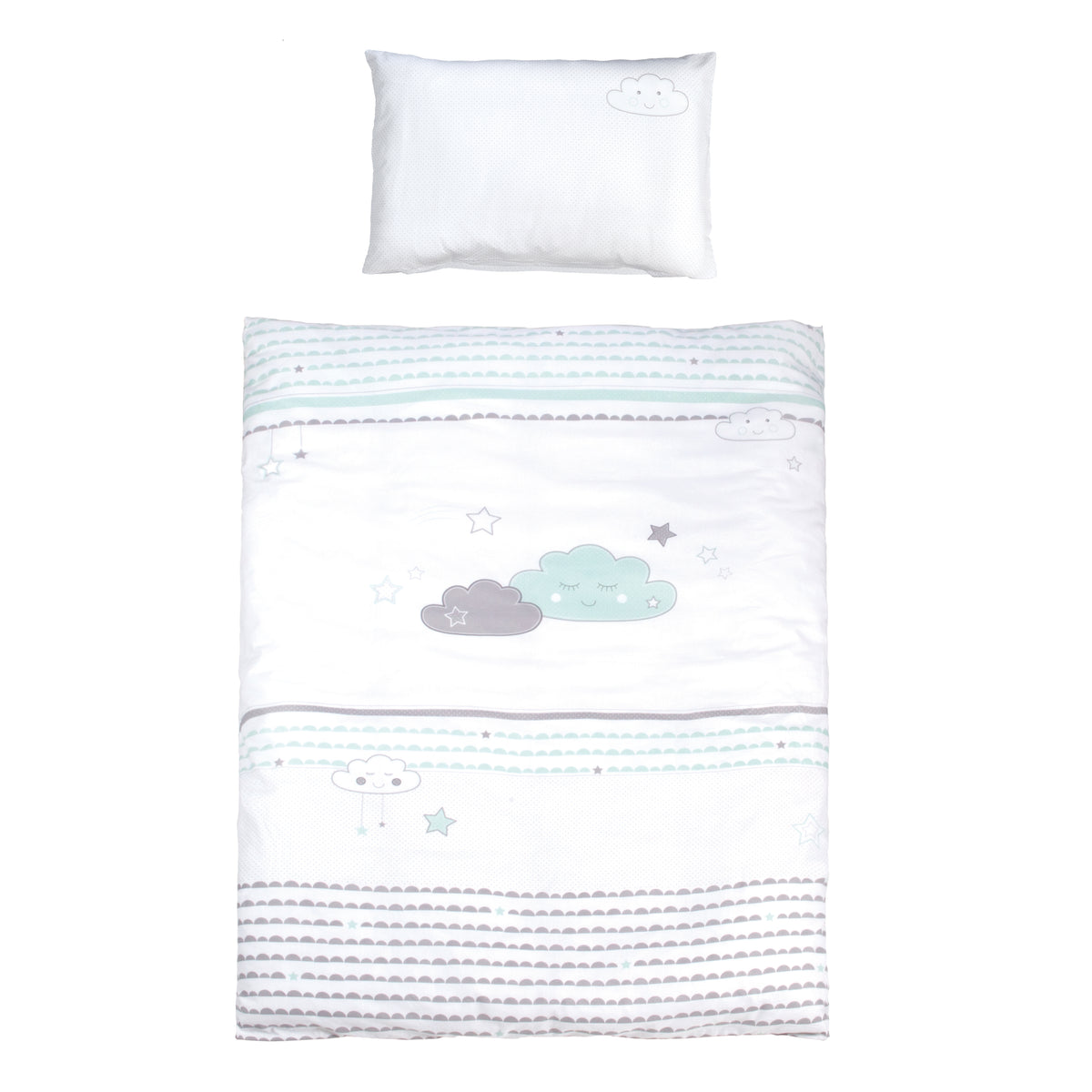 Biancheria da letto 'Happy Cloud', 2pezzi, rivestimento 100 x 135 cm, 100 % cotone, copripiumino e federa – Ritaglio (1/2)