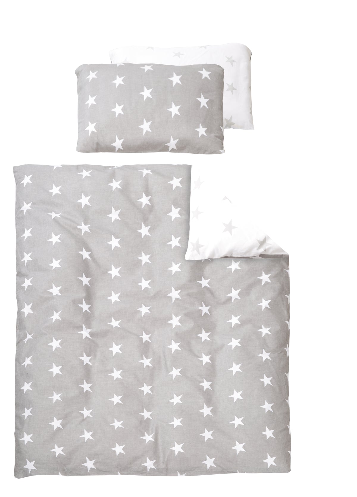Bettwäsche 'Little Stars', 2-tlg Babybettwäsche, 100 x 135 cm, 100 % Baumwolle, Decken- & Kissenbezug – Produktbild (1/2)