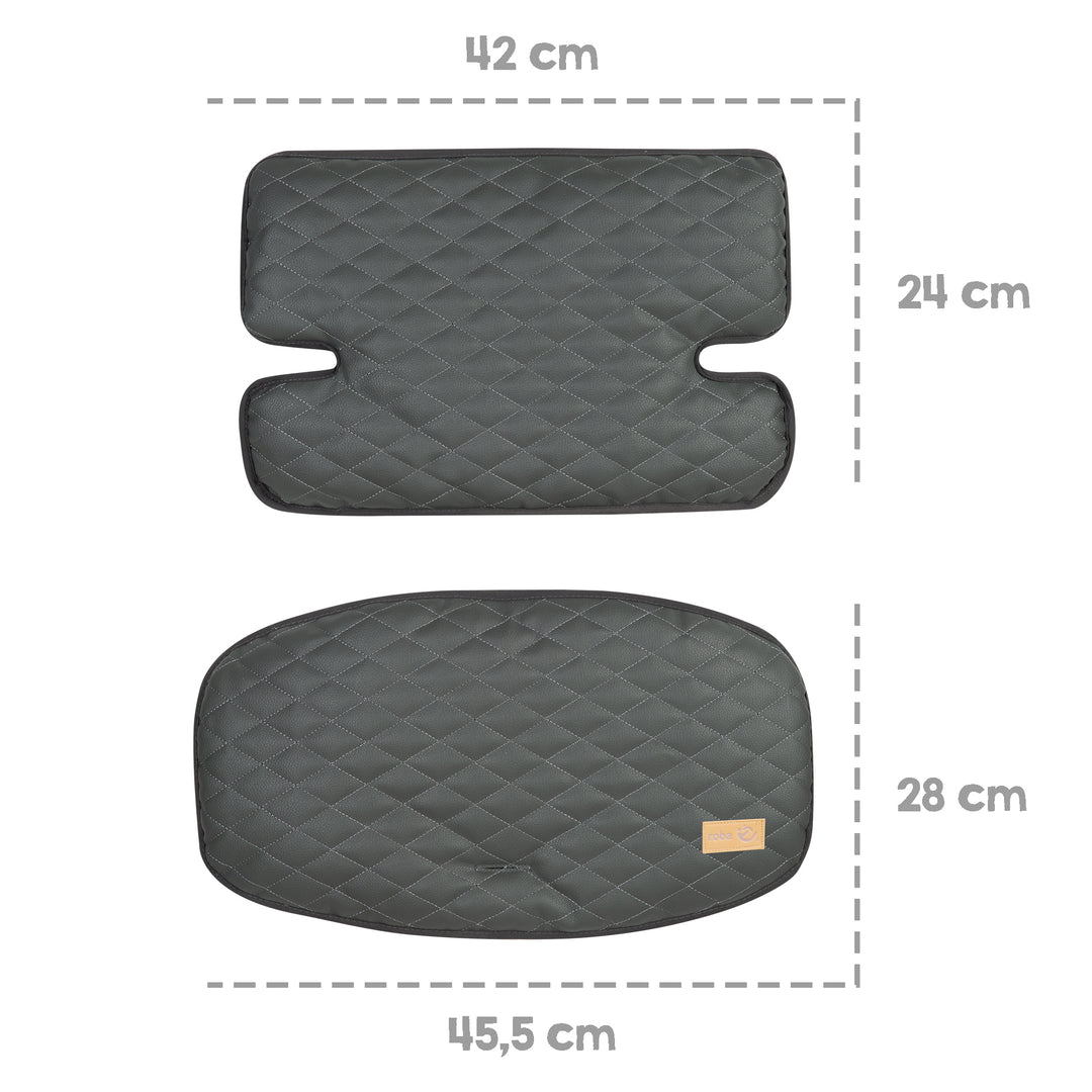 Reductor de asiento 'Luxe' - 2piezas. reductor 'Graphite acolchado' para todos 'Sit Up' tronas – Infografía (5/5)