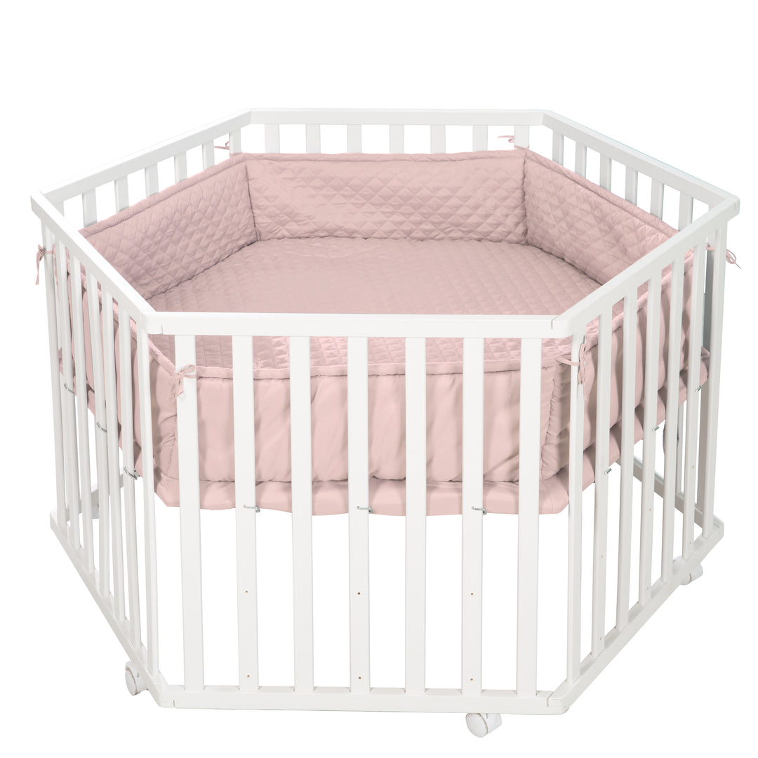 Playpen Mat 'roba Style', for 6-Sided Playpen, Safe Side Padding, Pink/Mauve – Cutout (2/4)