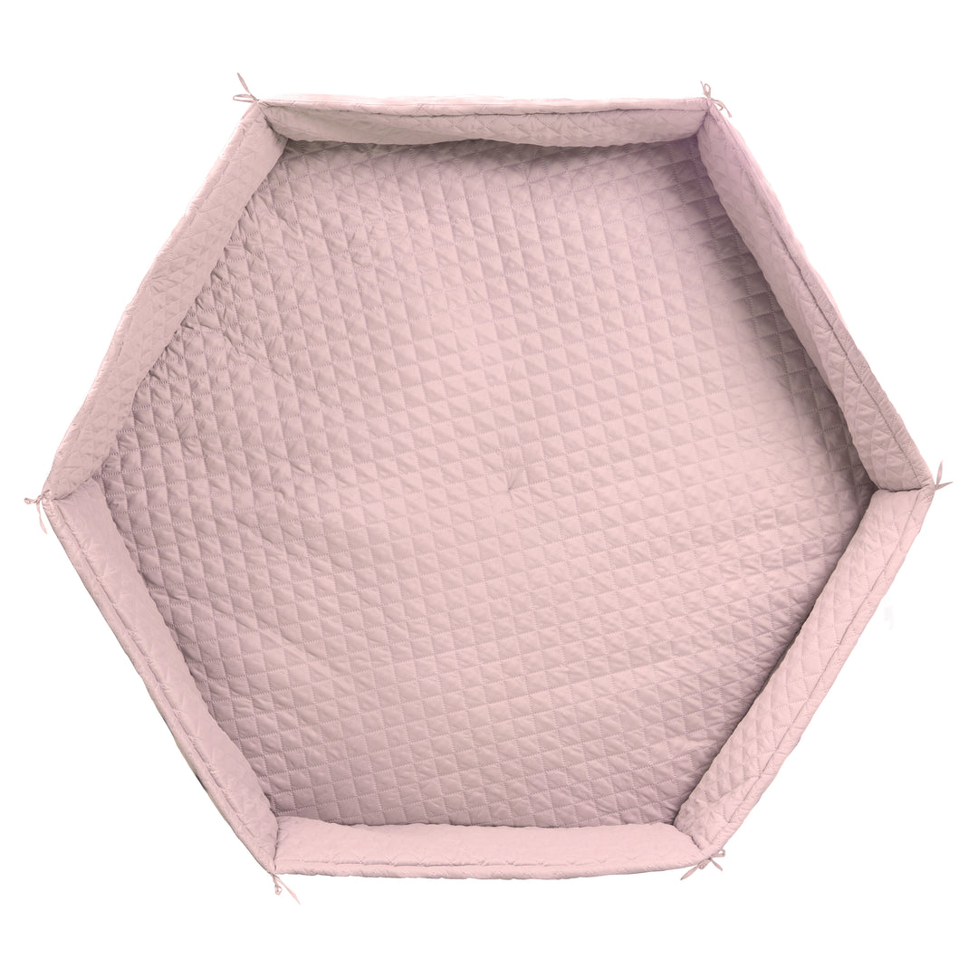 Playpen Mat 'roba Style', for 6-Sided Playpen, Safe Side Padding, Pink/Mauve – Product Image (1/4)