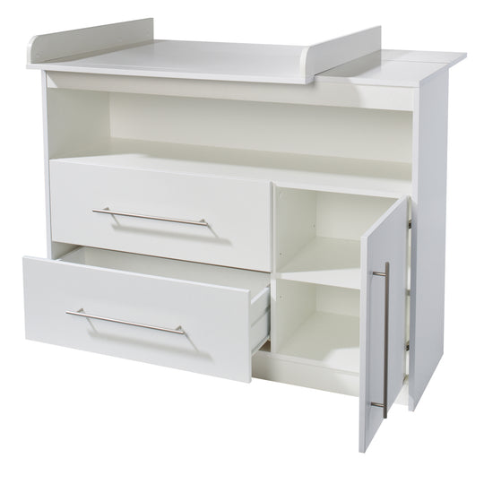 Kinderzimmerset 'Maren' 3-teilig - Bett 70x140 + Wickelkommode schmal + Kleiderschrank 3-türig – Freisteller (6/16)