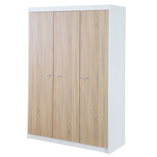 Kindermöbelset 'Gabriella' inkl. Babybett 70 x 140 cm, breiter Wickelkommode & Schrank 3-türig – Freisteller (13/16)