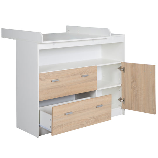 Möbelset 'Gabriella' inkl. Babybett 70 x 140 cm & breite Wickelkommode, bicolor – Freisteller (8/13)