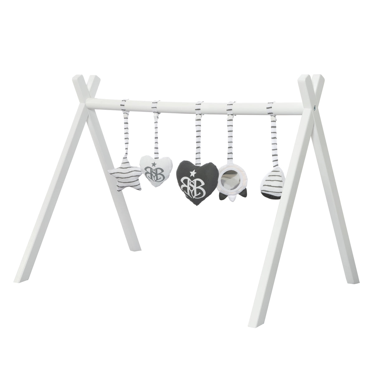 Giostrina incl. set da gioco 'Rock Star Neonato' – Universale arco da gioco in bianco laccato legno – Foto del prodotto (1/7)