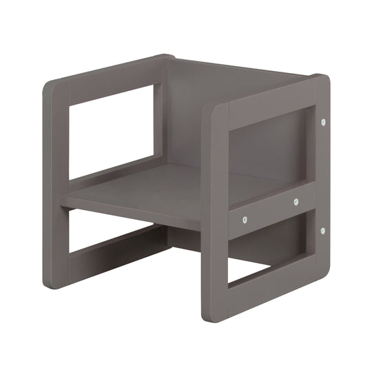 Children's Seating Set 3in1- Reversible Stool & Table - To Children's Bench Convertible - Anthracite – Cutout (14/18)