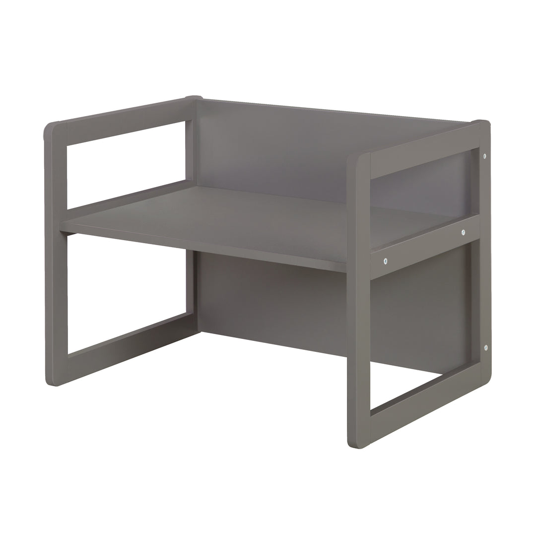 Children's Seating Set 3in1- Reversible Stool & Table - To Children's Bench Convertible - Anthracite – Cutout (18/18)