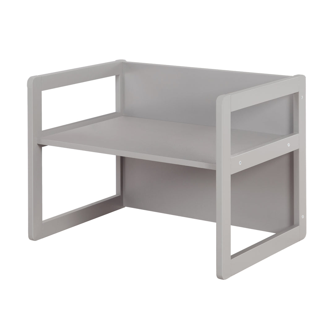 Children's Seating Set 3in1- Reversible Stool & Table - To Children's Bench Convertible - Taupe – Cutout (14/19)