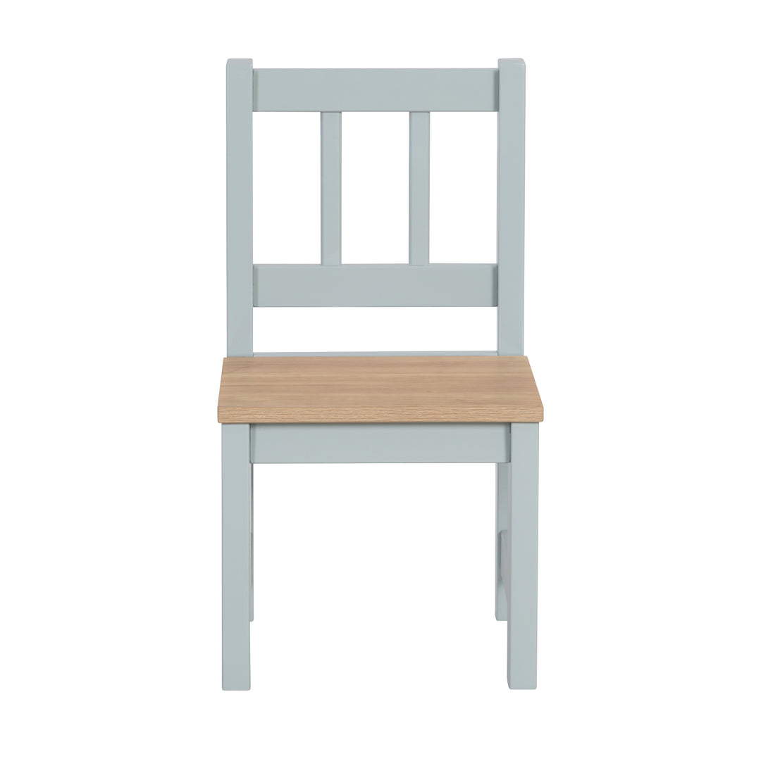 Ensemble table et chaises enfant 'Woody' - 2 Chaises & 1 table - Taupe laqué - Décor bois – Détourage (5/19)