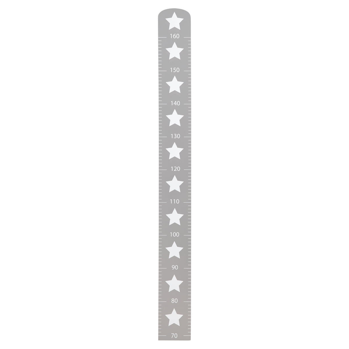 Metro da parete 'Little Stars' con stelle motivo, scala graduata fino a 160 cm, righello in legno, grigio – Ritaglio (1/4)