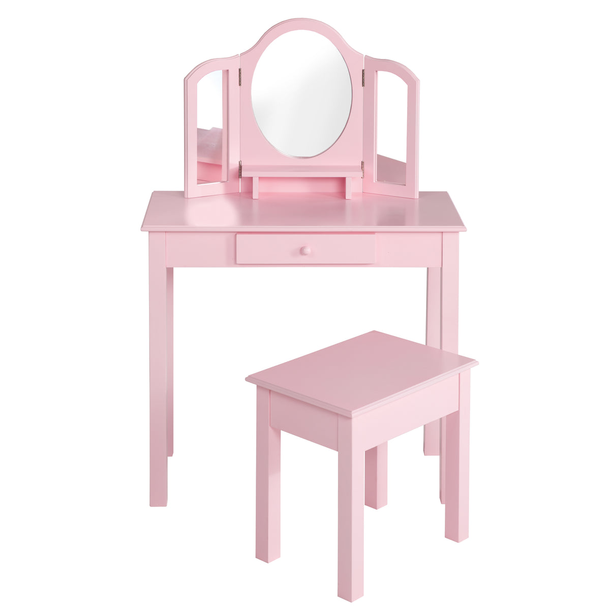 Toeletta per il trucco, kinderanrichte / toeletta con specchio da trucco e. sgabello, rosa – Foto del prodotto (1/7)