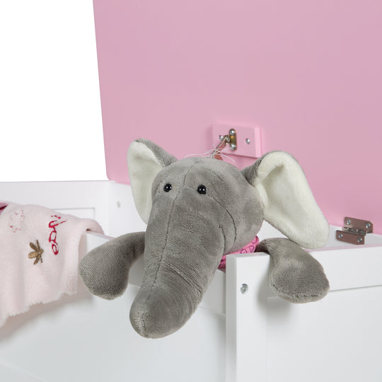 Spielzeugtruhe 'Krone', Sitz-& Aufbewahrungstruhe fürs Kinderzimmer, Truhenbank rosa / pink – Milieubild (2/6)