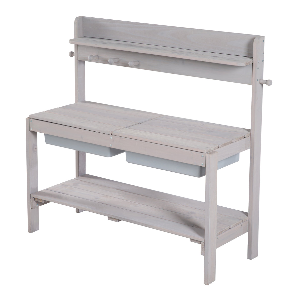 Cucina da esterno 'Outdoor+', grigio laccato con removibile copertura, resistente tutti intemperie legno – Ritaglio (1/13)