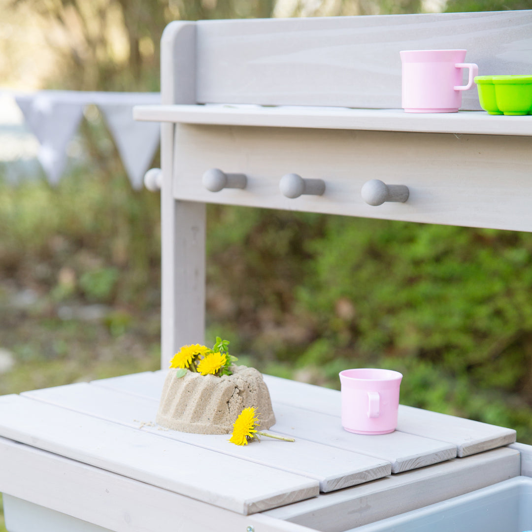Cocina de exterior 'Outdoor+', gris barnizado con extraíble cubierta, resistente a la intemperie madera – Foto ambientada (8/13)