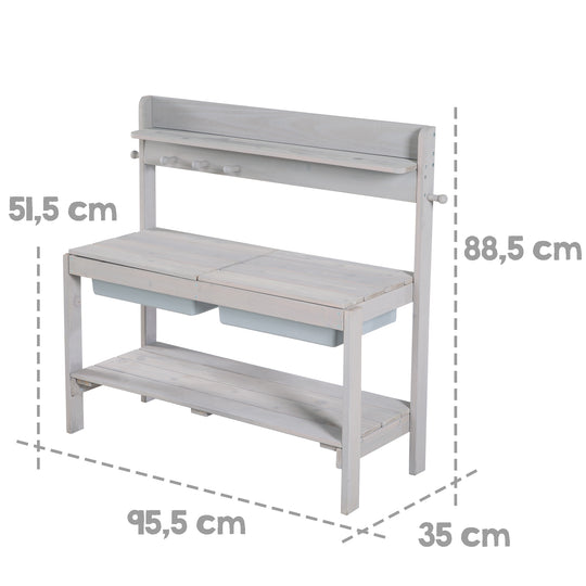 Cocina de exterior 'Outdoor+', gris barnizado con extraíble cubierta, resistente a la intemperie madera – Infografía (3/13)