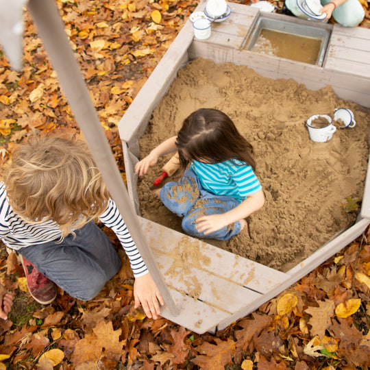 Sandkasten 'Schiff', Kinder-Outdoor-Sandkasten aus wetterfestem Massivholz, inkl. Sonnendach – Milieubild (7/14)