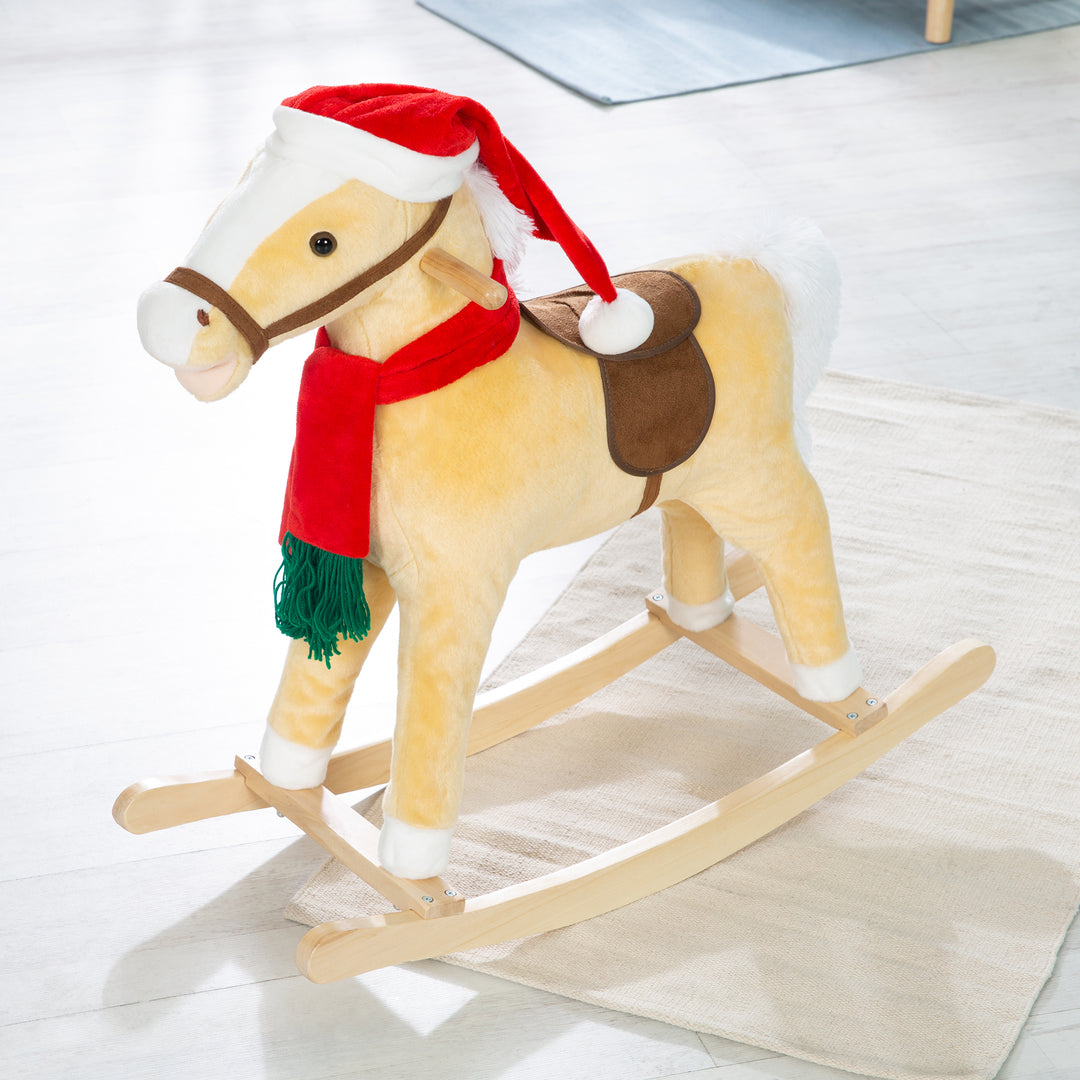 Schaukelpferd, mit Weihnachtsmütze & Schal, gepolstert, Sattel, Sound, 63 x 31 x 73 cm, ab 24 Monate – Milieubild (6/8)
