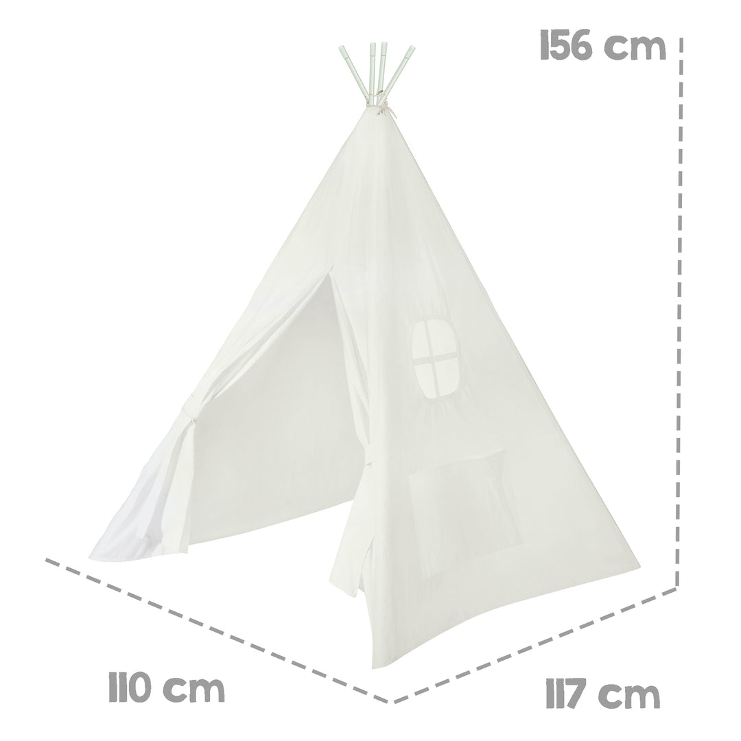 Indianerzelt 'Tipi', Kinderspielzelt aus Stoff, inkl. Tasche – Infografik (3/8)