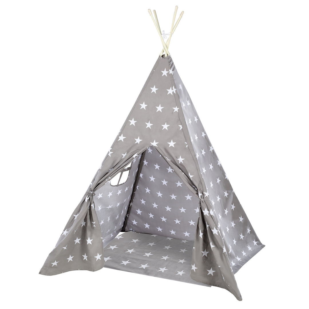 Spielzelt 'Little Stars', Bodenunterlage & Tragetasche, Wigwam für Kinderzimmer & Outdoor – Freisteller (14/29)