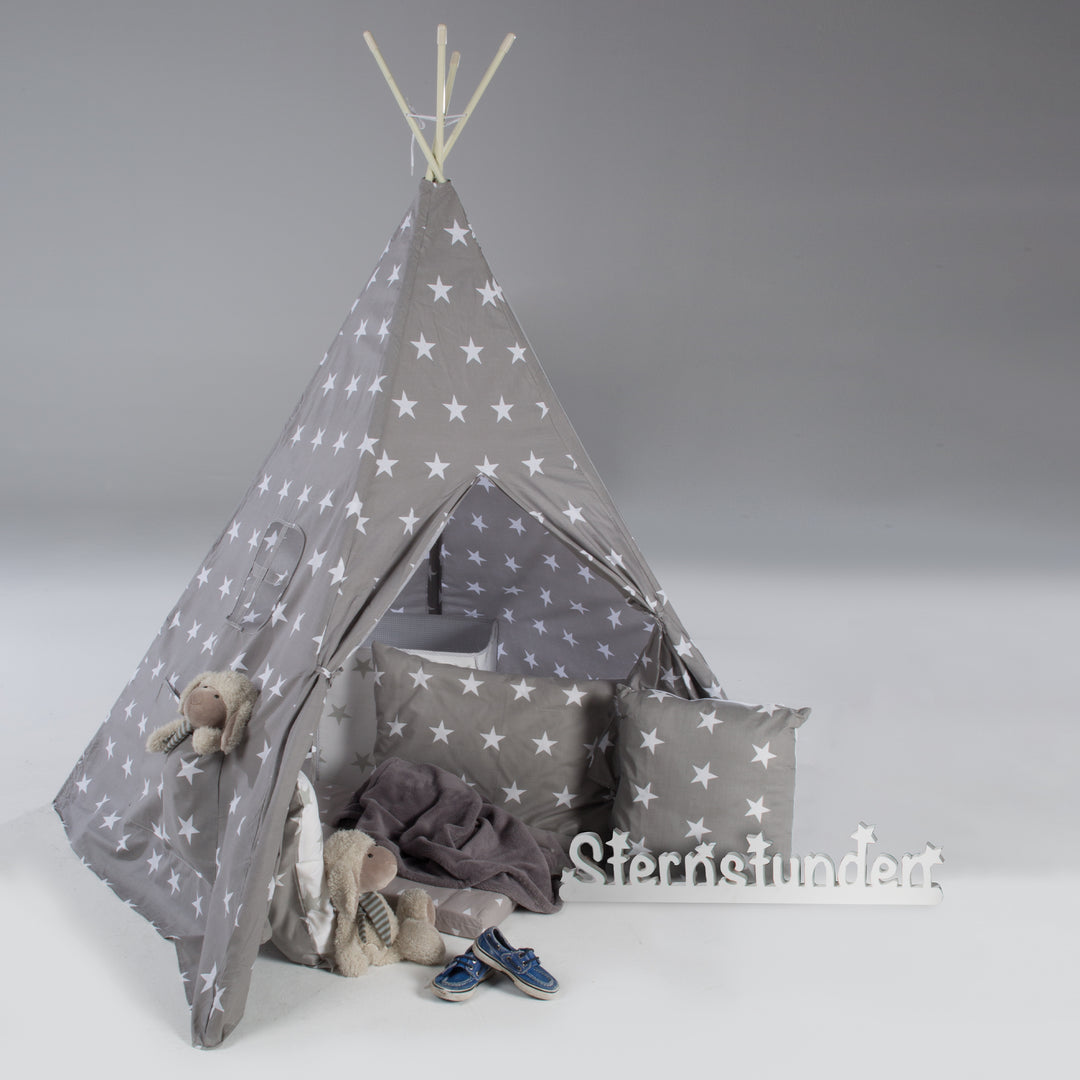 Spielzelt 'Little Stars', Bodenunterlage & Tragetasche, Wigwam für Kinderzimmer & Outdoor – Milieubild (8/29)