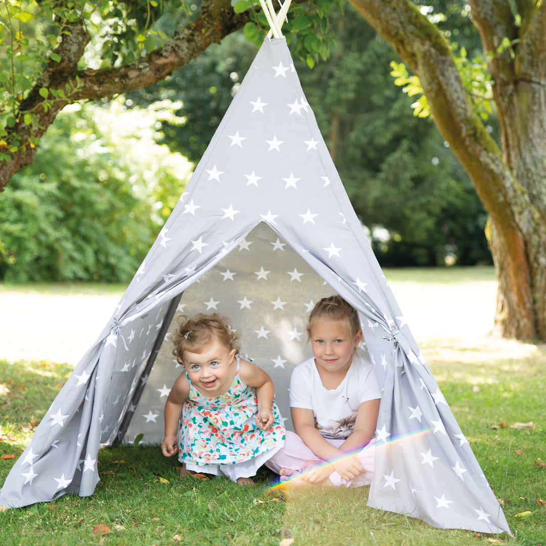 Spielzelt 'Little Stars', Bodenunterlage & Tragetasche, Wigwam für Kinderzimmer & Outdoor – Milieubild (3/29)