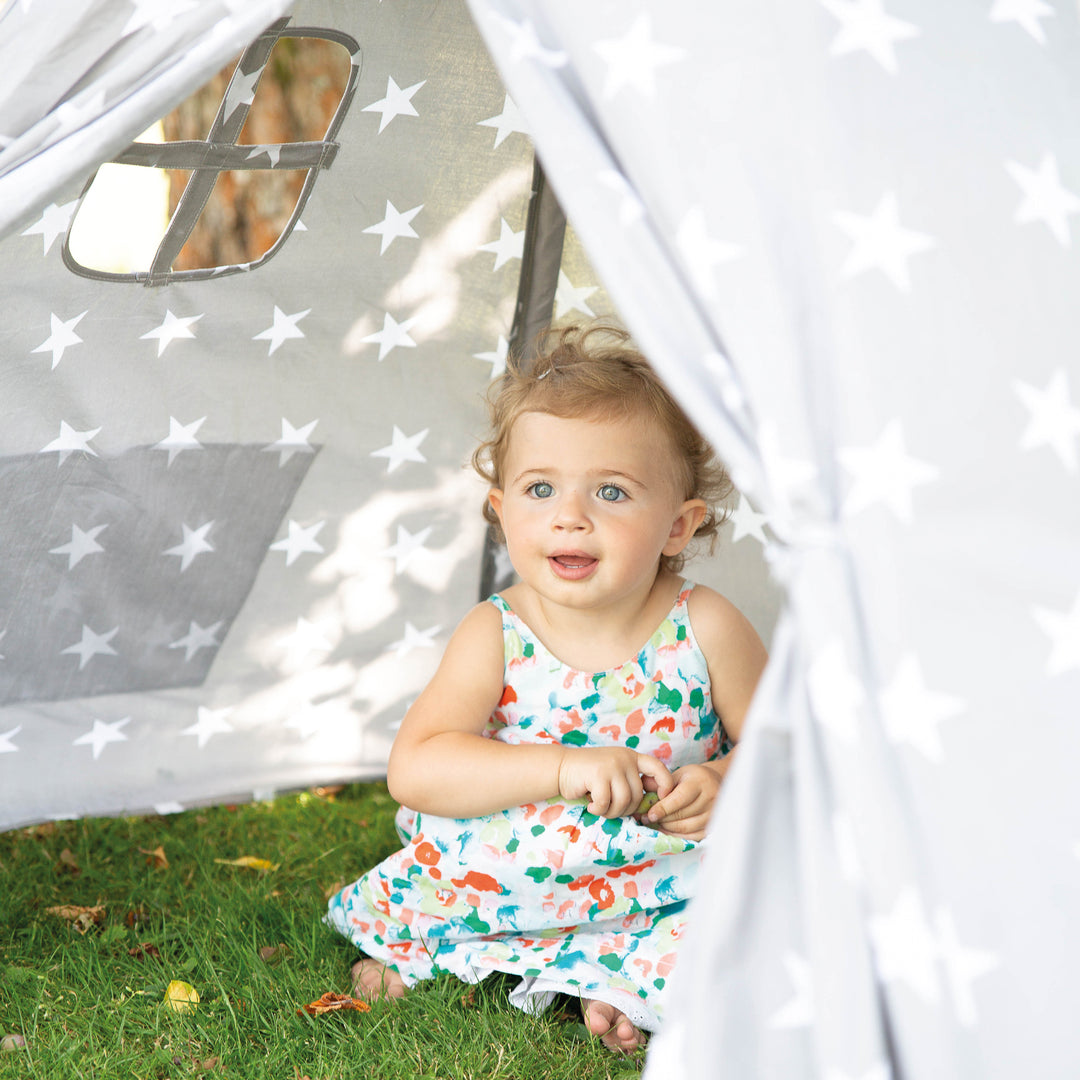 Spielzelt 'Little Stars', Bodenunterlage & Tragetasche, Wigwam für Kinderzimmer & Outdoor – Milieubild (16/29)
