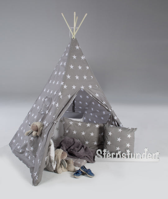 Spielzelt 'Little Stars', Bodenunterlage & Tragetasche, Wigwam für Kinderzimmer & Outdoor – Sonderbild (24/29)