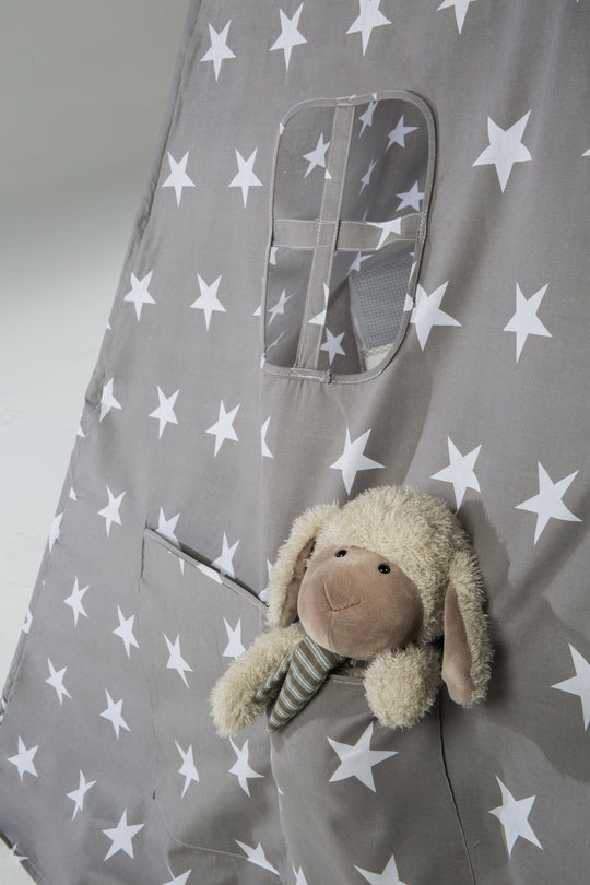 Spielzelt 'Little Stars', Bodenunterlage & Tragetasche, Wigwam für Kinderzimmer & Outdoor – Sonderbild (26/29)