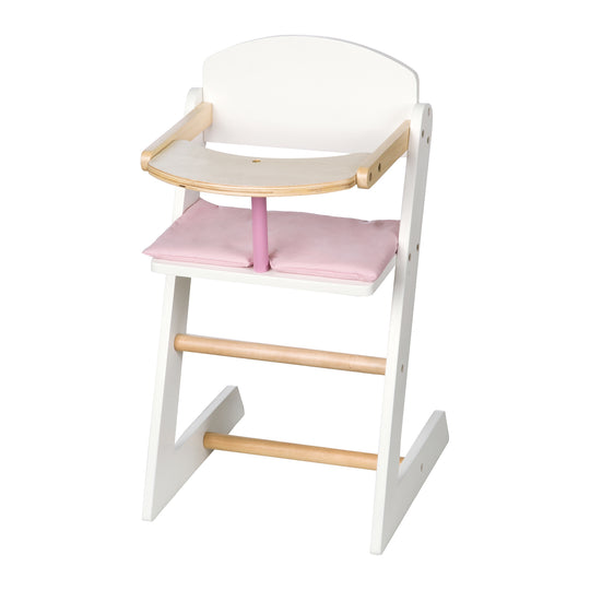 Puppenhochstuhl 'Scarlett', für Puppen & Babypuppen, weiß lackiert – Freisteller (1/4)