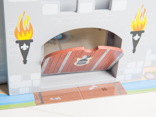 Ritterburg '3 in 1', Holz Burg Set, 2 Burgen steckbar zu einem großen Fort – Produktbild (11/15)