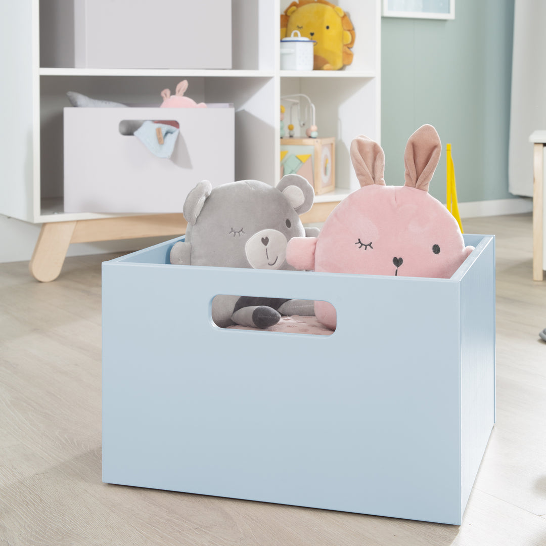 Storage Box for Children's Room, Storage Space for Toy, Decorative, Sea Blue – Lifestyle Image (2/10)