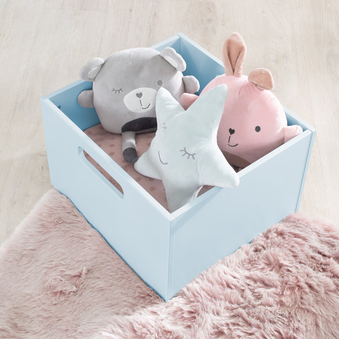 Storage Box for Children's Room, Storage Space for Toy, Decorative, Sea Blue – Lifestyle Image (3/10)