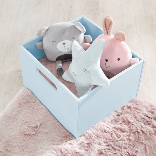 Storage Box for Children's Room, Storage Space for Toy, Decorative, Sea Blue – Lifestyle Image (3/10)